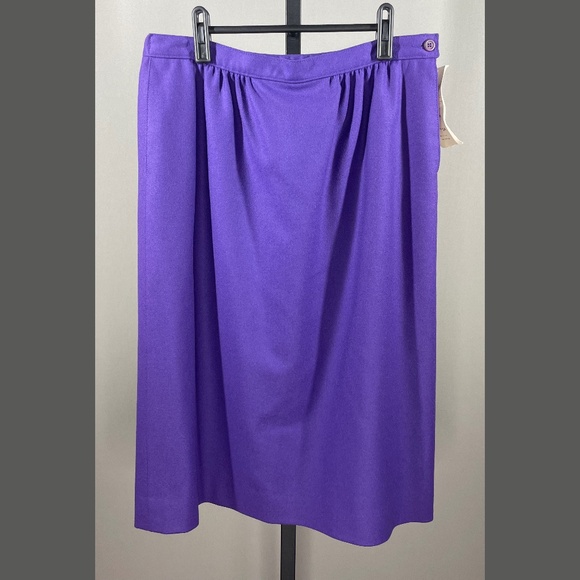 NEW Pendleton Skirt Womens 14 purple virgin wool midi vintage dead stock - Picture 1 of 11